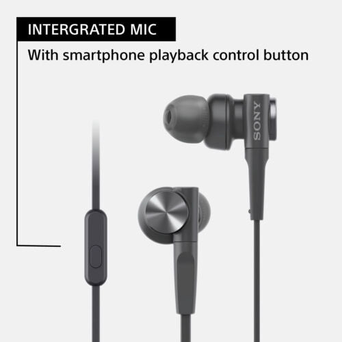 For SONY MDR-XB55AP In-Ear Earphones Bass Booster In-line Remote With Mic