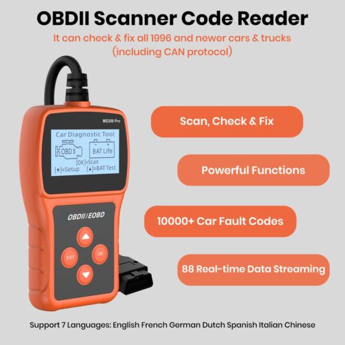 Automotive OBD2 Scanner OBD Code Reader Car Diagnostic Tool Check Engine Fault