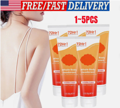 2PCS Lume Clean,72Hour  3oz Tangerine Deodorant For Underarms and Private Parts TUBE