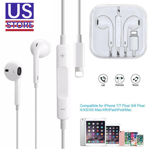 Earphones For iPhone 14 13 12 11 Pro Max 7 8 XR XS iPads Wired Headphone Earbud