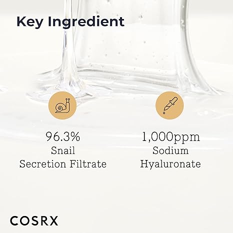 COSRX Snail Mucin 96% Power Repairing Essence 3.38 fl.oz 100ml, Hydrating Serum for Face with Snail Secretion Filtrate for Dull Skin & Fine Lines