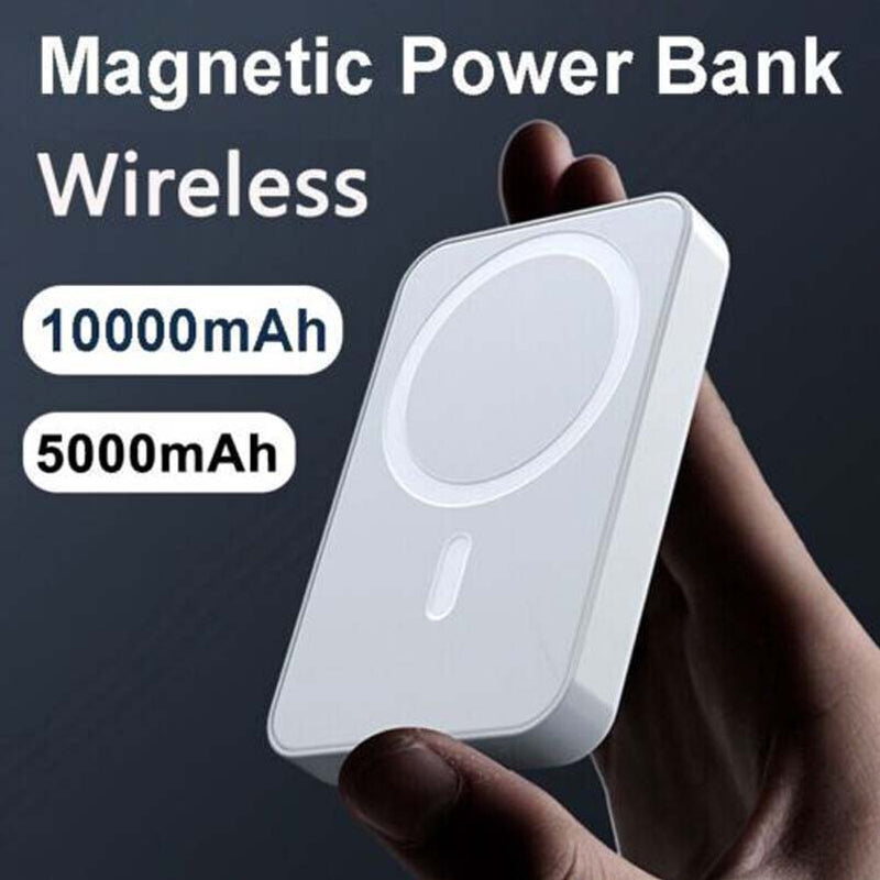 10000mAh Magnetic Power Bank MagSafe Battery Pack Wireless Charger For iPhone