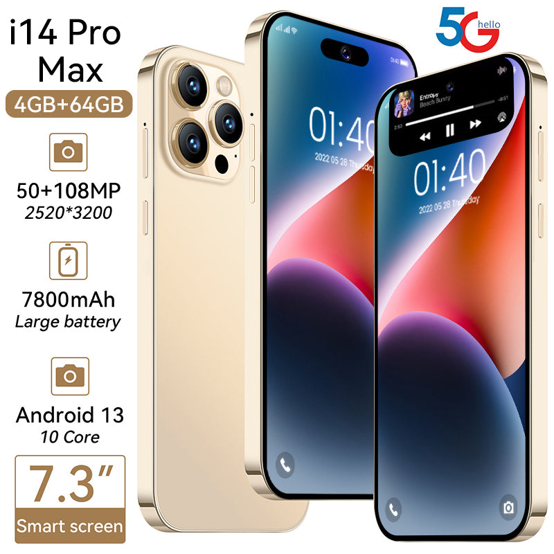 2023 i14 Pro Max 4GB+64GB 7.3" Android 13.0 Unlocked 5G Smartphone Cheap Phone