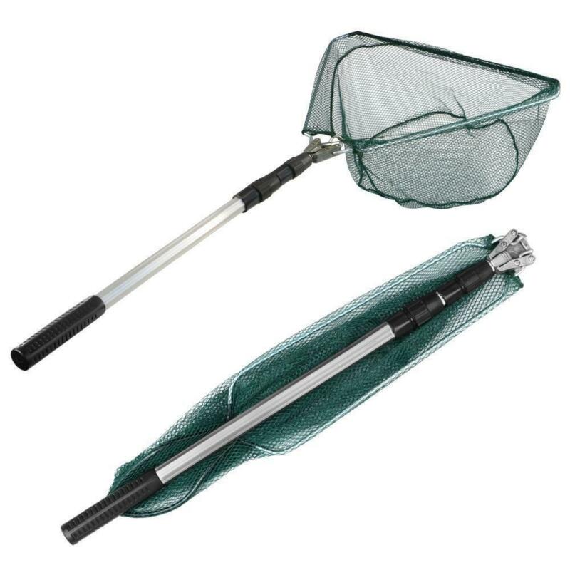 Telescopic Folding Aluminum Handle Fishing Landing Net 3 Section Extending Pole