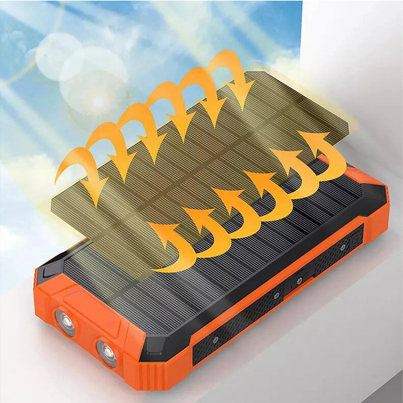 10000mAh Wireless Solar Power Bank Waterproof PD22.5W Fast Charging Wireless Outdoor Mobile Power Supply