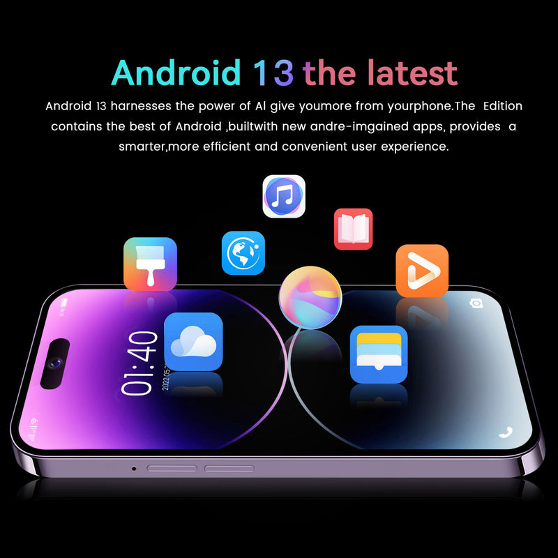 2023 i14 Pro Max 4GB+64GB 7.3" Android 13.0 Unlocked 5G Smartphone Cheap Phone