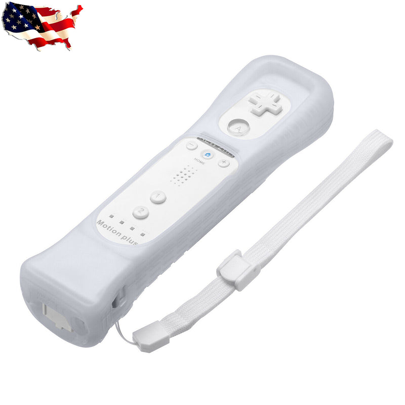 1/2x Motion Plus Sensor Controller Adapter + Case for Nintendo Wii Remote WH/BL