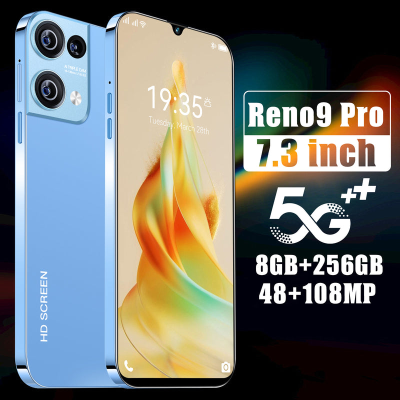 2023 Rino9 Pro 7.3" 8GB+256GB Smartphone Android Dual SIM Unlocked Mobile Phones