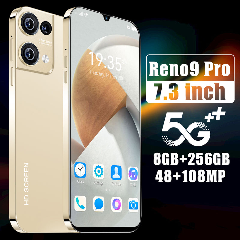 2023 Rino9 Pro 7.3" 8GB+256GB Smartphone Android Dual SIM Unlocked Mobile Phones