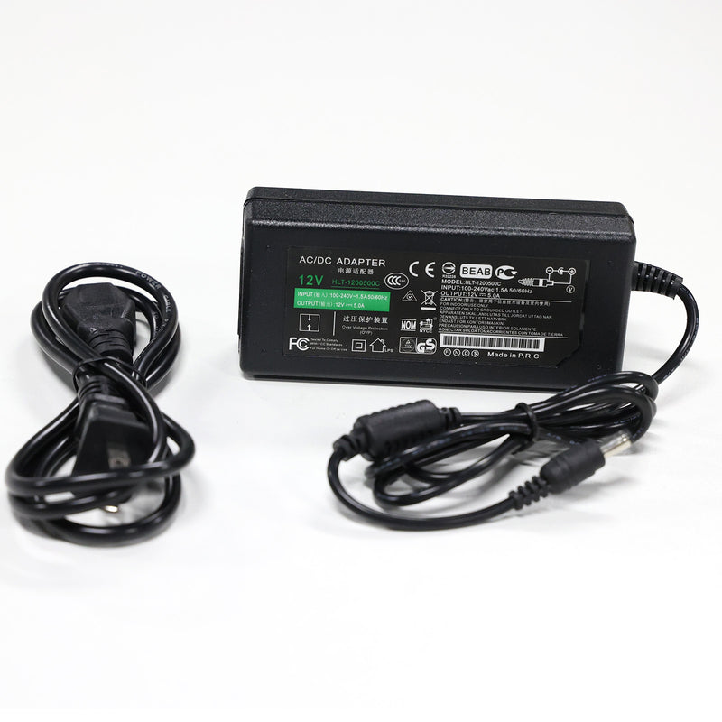 AC to DC Adapter 12V 5A 60W Power Supply For 5050 5630 SMD Lights