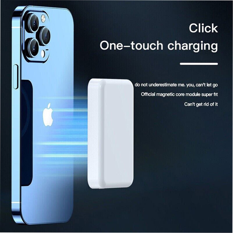 10000mAh Magnetic Power Bank MagSafe Battery Pack Wireless Charger For iPhone