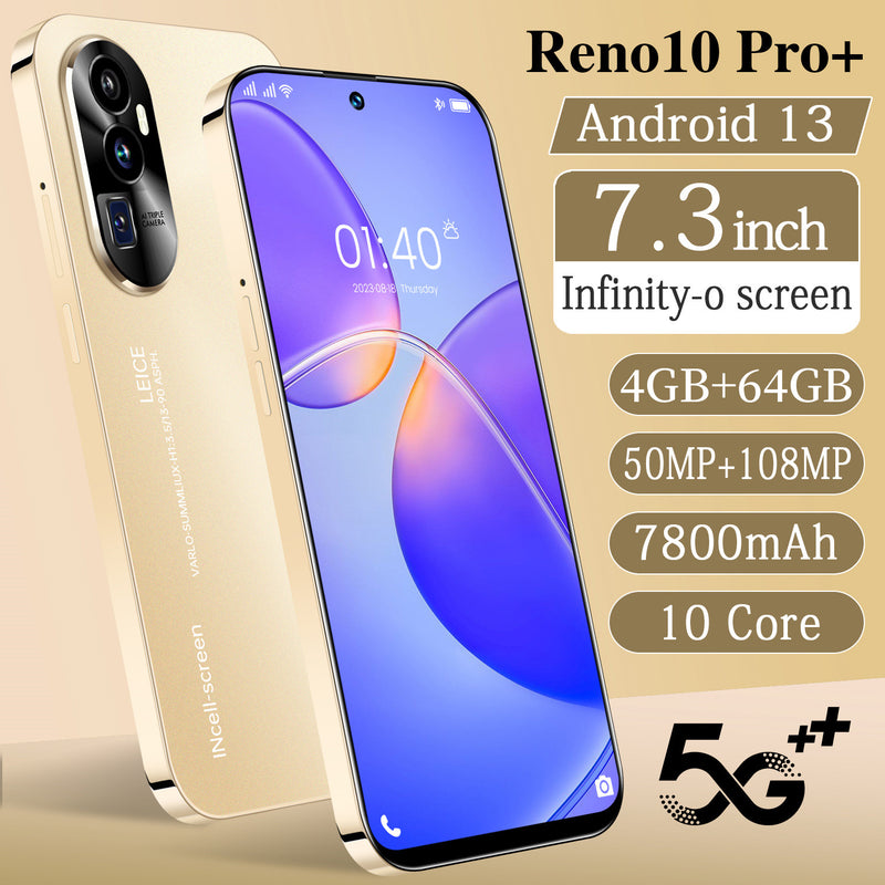 Reno10 Pro+ 7.3" 4GB+64GB Smartphone Android 13 Factory Unlocked Mobile Phones