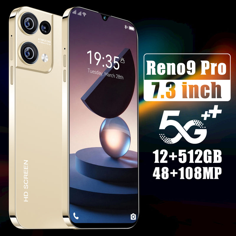 New Rino9 Pro 7.3" 12GB+512GB Smartphone Android Dual SIM Unlocked Mobile Phones