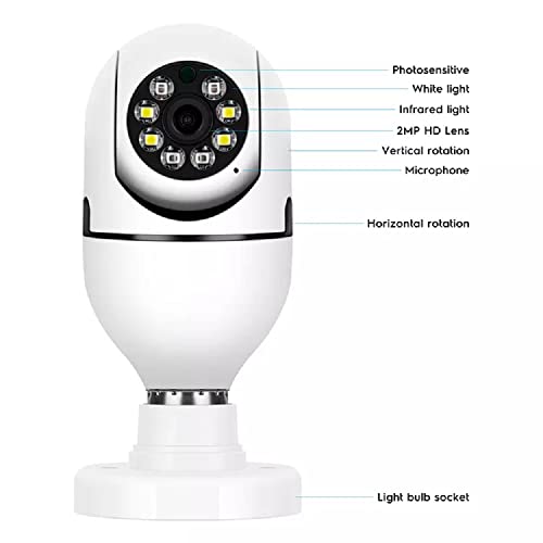 Bulb Light Wireless IP Camera Degree 360 Night Vision WiFi Camera Bulb Security Camera