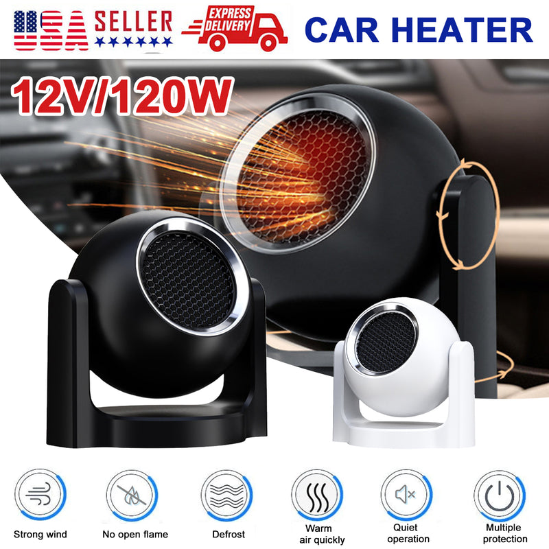 12V 120W Portable Electric Car Heater Fast Heating Windshield Defroster Demister