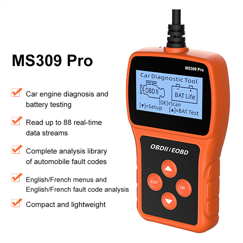 Automotive OBD2 Scanner OBD Code Reader Car Diagnostic Tool Check Engine Fault