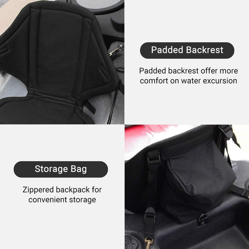 Adjustable Padded Back Pack Rest Bag Kayak Seat Canoe Backrest Drifting Cushion