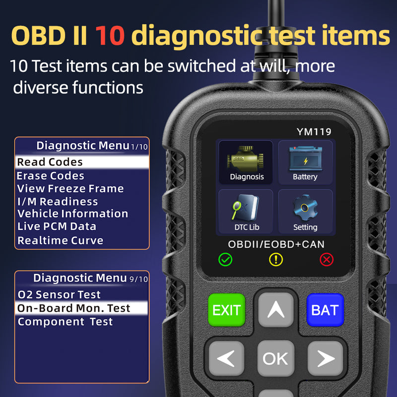 Automotive OBD2 Code Reader OBD Scanner Car Check Engine Fault Diagnostic Tool