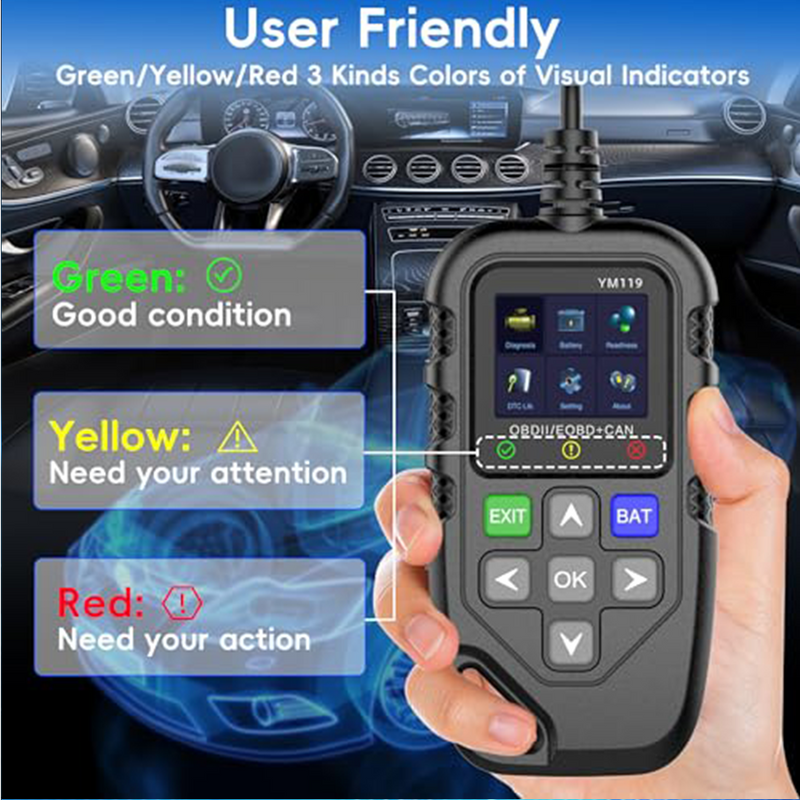 Automotive OBD2 Code Reader OBD Scanner Car Check Engine Fault Diagnostic Tool