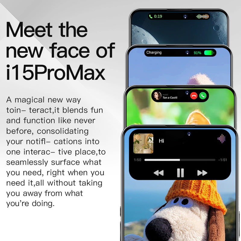 2024 I15ProMax Smartphone 7.3" 16GB+1TB Factory Unlocked 5G Android 13 Mobile Phone