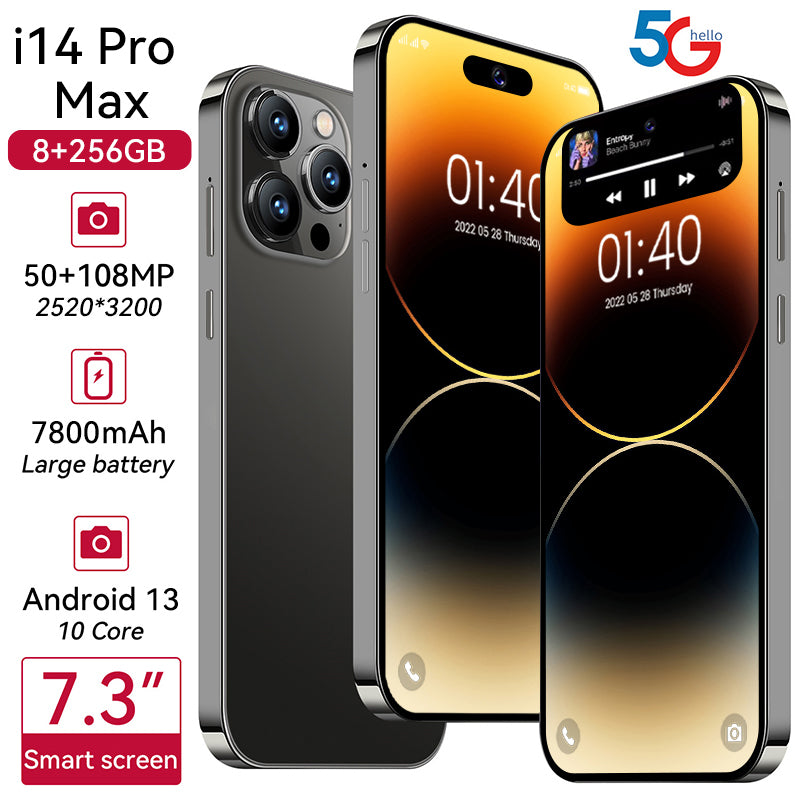 2023 i14 Pro Max 8GB+256GB 7.3" Android 13.0 Unlocked 5G Smartphone Cheap Phone