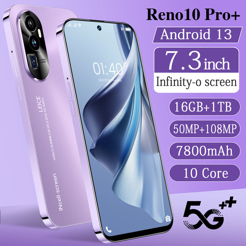 Reno10 Pro+ 7.3" 16GB+1TB Smartphone Android 13 Unlocked 5G Cheap Smart Phone