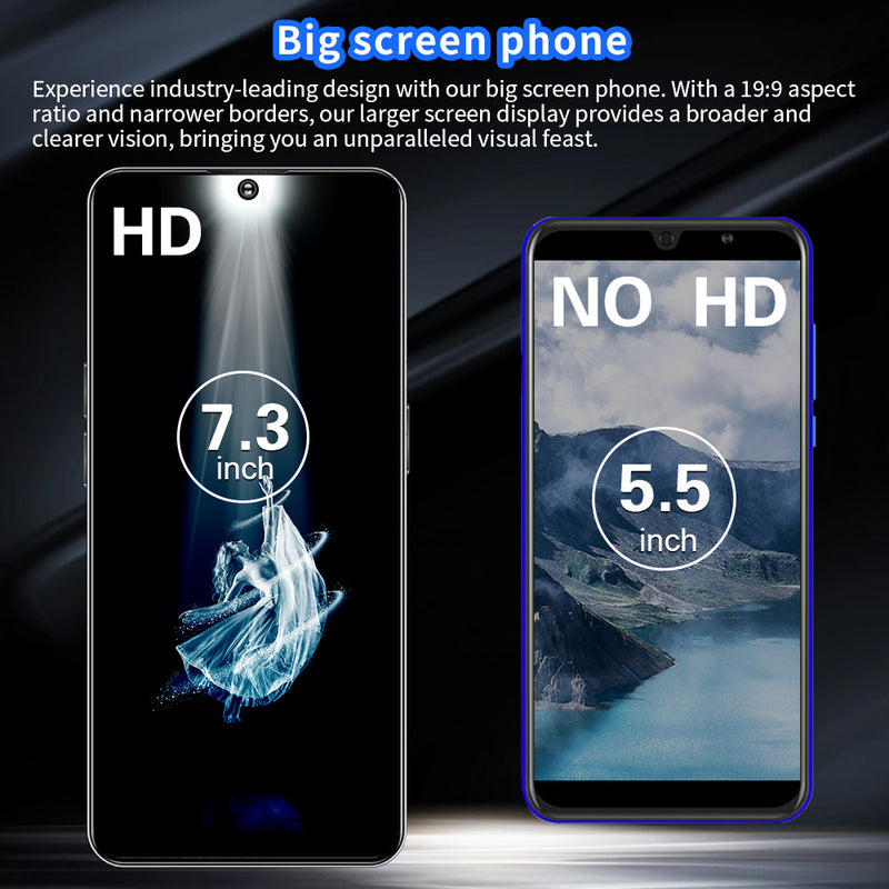 New C20 Pro Smartphone 7.3" 8GB+256GB Unlocked Android Mobile Phone Dual SIM GPS