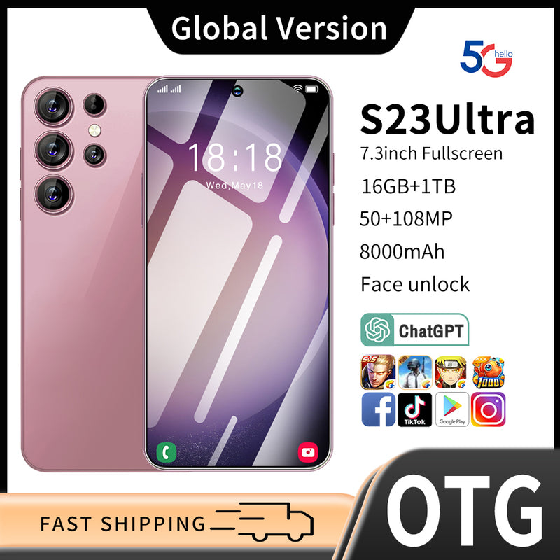 S23 Ultra 4G/5G Smartphone 7.3" 16GB+1TB Unlocked Android Mobile Phones 8000mAh